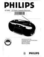 Предварительный просмотр 1 страницы Philips AZ 8052 Instructions For Use Manual