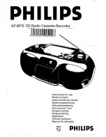 Предварительный просмотр 1 страницы Philips AZ 8070 Instructions For Use Manual