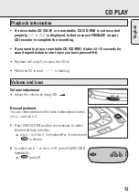 Preview for 13 page of Philips AZ 9001/01 User Manual