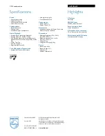 Preview for 2 page of Philips AZ1006 Specifications