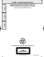 Preview for 38 page of Philips AZ1007 Product Manual