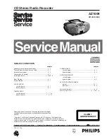 Philips AZ1008 Service Manual предпросмотр