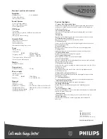 Preview for 2 page of Philips AZ1010 Product Information