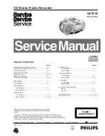 Philips AZ1018 Service Manual preview