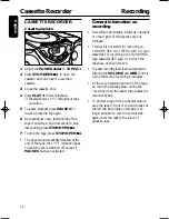 Preview for 12 page of Philips AZ1018 User Manual