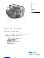 Philips AZ1038 Specification Sheet предпросмотр