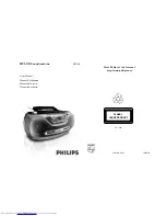 Предварительный просмотр 1 страницы Philips AZ1130/55 User Manual