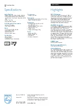 Preview for 2 page of Philips AZ1130 Specifications