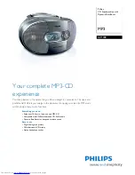 Preview for 1 page of Philips AZ1308 Specifications