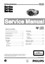 Philips AZ1310 Service Manual предпросмотр