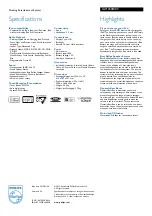 Preview for 2 page of Philips AZ1330D/05 Specification Sheet