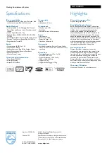 Preview for 2 page of Philips AZ1330D Specifications