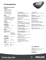 Preview for 2 page of Philips AZ1505 Specifications