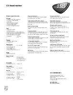 Preview for 2 page of Philips AZ1515 Specifications