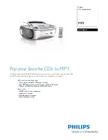 Предварительный просмотр 1 страницы Philips AZ1836W Specifications