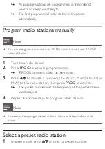 Preview for 22 page of Philips AZ1850 User Manual