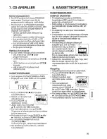 Preview for 11 page of Philips AZ2405 (Danish) Instructions For Use Manual