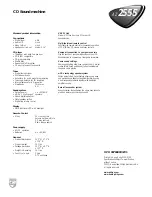 Preview for 2 page of Philips AZ2555 Specifications