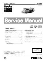 Предварительный просмотр 1 страницы Philips AZ3300 Service Manual