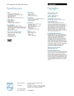 Preview for 2 page of Philips AZ3300 Specifications