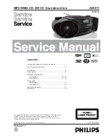 Предварительный просмотр 1 страницы Philips AZ3811 Service Manual