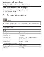 Preview for 22 page of Philips AZ3856 s User Manual