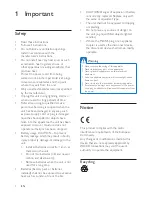 Предварительный просмотр 3 страницы Philips AZ420/12 User Manual