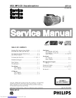 Предварительный просмотр 1 страницы Philips AZ5140 Service Manual