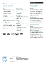 Preview for 2 page of Philips AZ5836 Specification Sheet