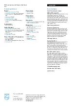 Preview for 2 page of Philips AZ6000/05 Technical Specifications