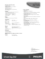 Preview for 6 page of Philips AZ7680 Specifications