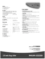 Preview for 2 page of Philips AZ7780 Specifications