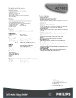 Preview for 4 page of Philips AZ7795 Specifications