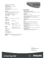 Preview for 6 page of Philips AZ7795 Specifications