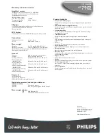 Preview for 2 page of Philips AZ7902 Specifications