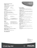 Preview for 2 page of Philips AZ9015 Specifications