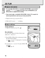 Предварительный просмотр 12 страницы Philips AZ9015 User Manual