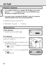 Preview for 12 page of Philips AZ9111 Owner'S Manual