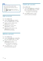 Preview for 20 page of Philips B160 Extended User Documentation