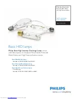 Preview for 1 page of Philips Basic HID Lamp Specifications