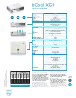 Preview for 2 page of Philips bCool XG1 Specifications