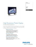 Philips BDH4241V Specifications предпросмотр