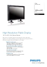 Предварительный просмотр 1 страницы Philips BDH4251V Specifications