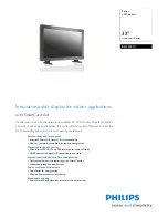 Предварительный просмотр 1 страницы Philips BDL3231C Specifications