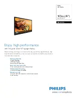 Preview for 1 page of Philips BDL4210Q/00 Quick Manual