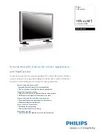 Предварительный просмотр 1 страницы Philips BDL4231CS Specifications