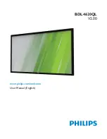 Предварительный просмотр 1 страницы Philips BDL4620QL User Manual