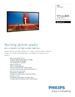 Preview for 1 page of Philips BDL4651VH - Brochure