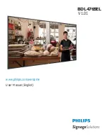 Preview for 1 page of Philips BDL4765EL User Manual