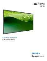 Предварительный просмотр 1 страницы Philips BDL4780VH User Manual